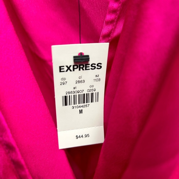 Express low cut hot pink spaghetti strap bodysuit - never worn, medium - Picture 3 of 3